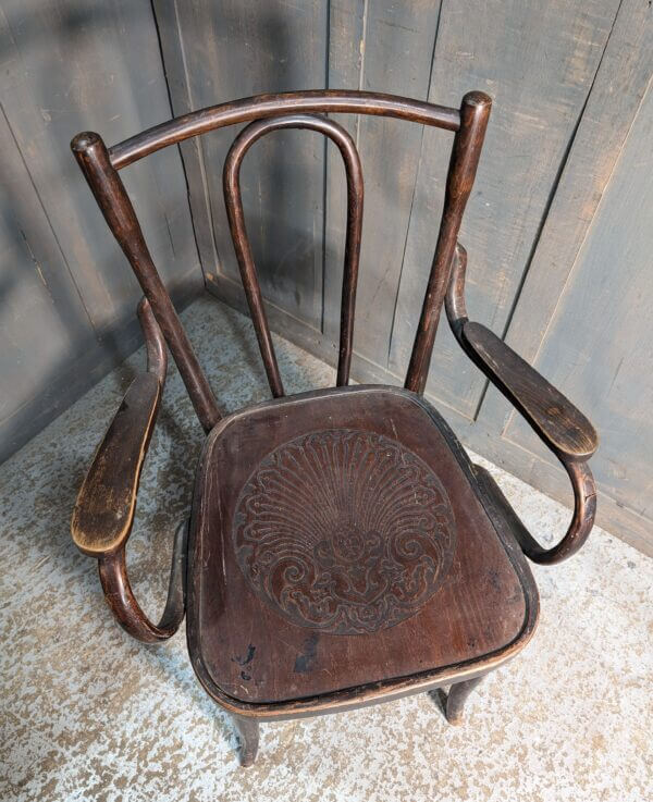 Antique Thonet Mundus Bentwood Office Chair