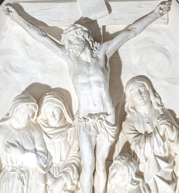 Antique Napolean III Meerschaum Relief of the Crucifixion the Women at the Cross