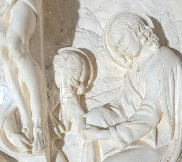 Antique Napolean III Meerschaum Relief of The Passion of Christ with the Women Weeping