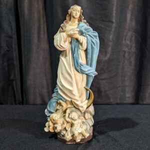 Smaller Size Vintage Religious Statue St Mary The Immaculate Virgin Alter Murillo