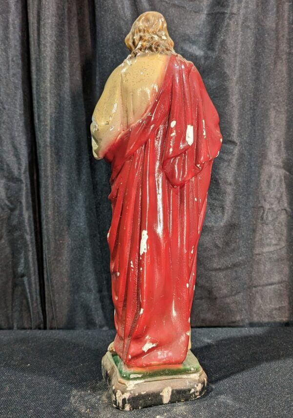 Vintage Religious Statue of Christ The Sacred Heart