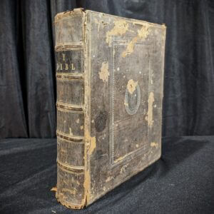 Mid Victorian Very Aged Leather Bound Welsh Lectern Bible Project