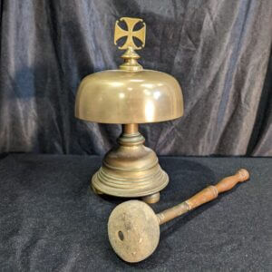 Excellent Extra Large Antique Victorian Weighted Brass Sanctus Gong