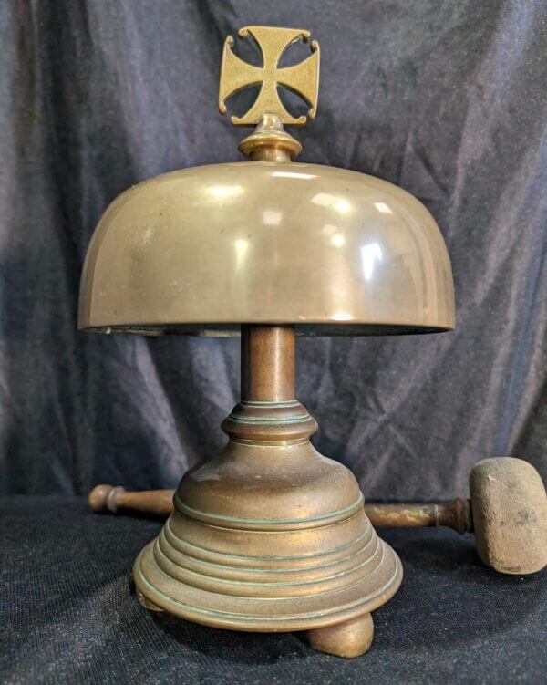 Excellent Extra Large Antique Victorian Weighted Brass Sanctus Gong