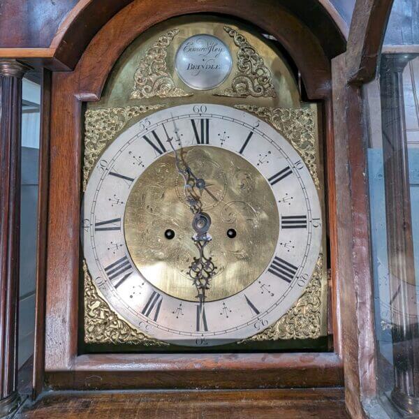 Georgian Early 1800's Inlaid Oak Extra Tall 8 Day Longcase Clock Marked Edward Heys Brindle PROJECT