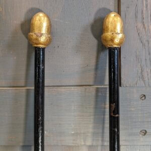 Black & Gold Painted Oak Church Wardens Staves