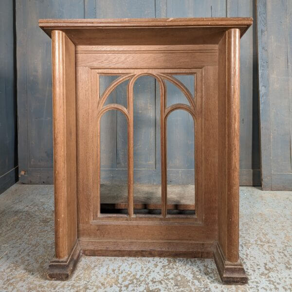 Mid Century Deco-Gothic Crossover Oak Larger Size Prayer Desk Prie Dieu