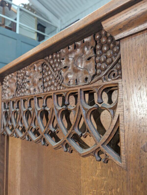 Grand Statement Antique Carved Oak Altar from St Mary's Northop Hall