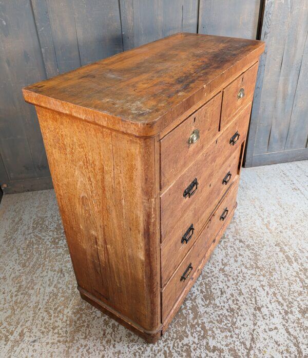 Scruffy but Usable 1897 Pine Chest of Drawers