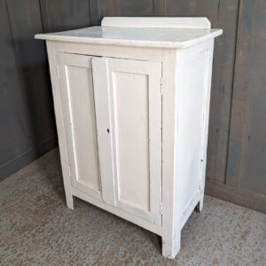 Rough but Solid Old Painted White Pine & Ply & Hardboard Cupboard
