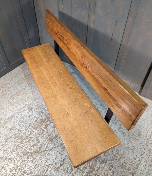 Heavy Steel & Decorative Deal 1970's Vintage Church Benches from Fishponds Methodist Church Bristol