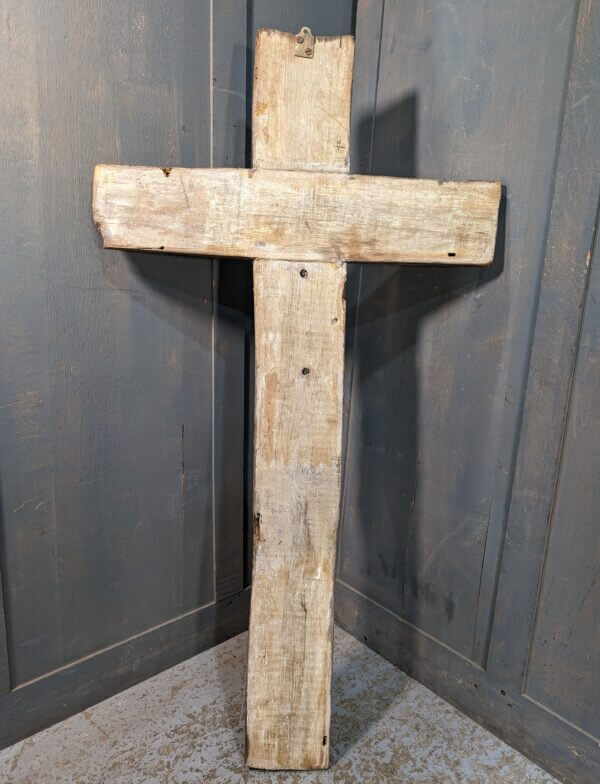 Rare & Beautiful Medieval Style Carved Antique Crucifix from an old Flemish Convent