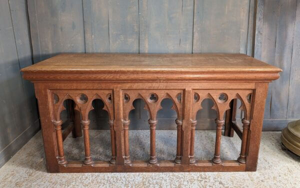 By Repute - An Antique Oak Gothic Children's Chapel Altar from St Mary's Penzance
