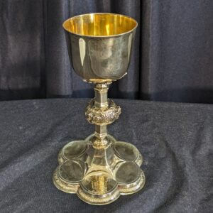 A Very Special Antique German Gilt Silver Hanau Church Chalice Made For A Bishop