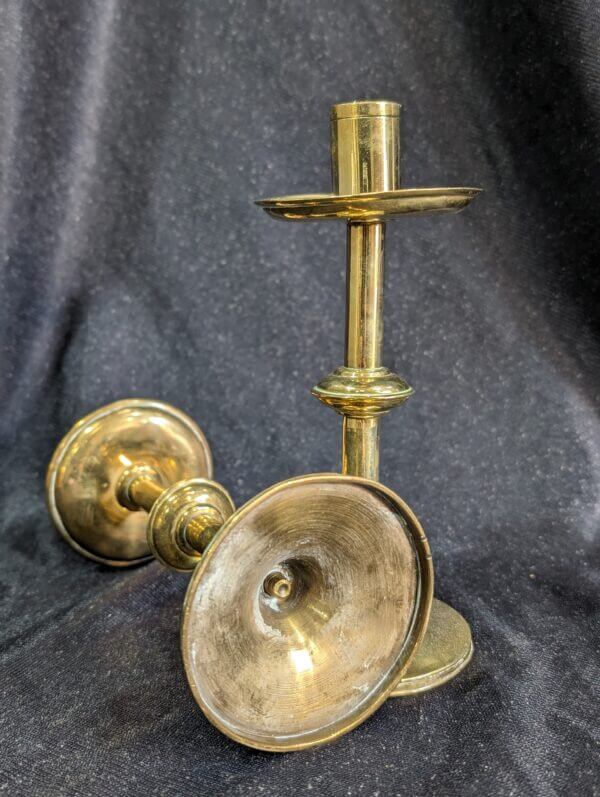 Small Pair of Brass Altar Candlesticks from a Catholic Church near Skegness
