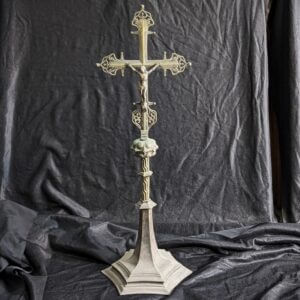 Fine 1880's English Silver Plated Altar Crucifix from St Patrick's Brighton Attic Find
