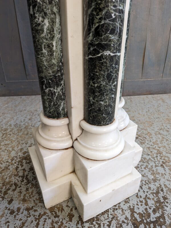 Antique White and Green Marble Baptismal Church Font from Holy Trinity Bromley