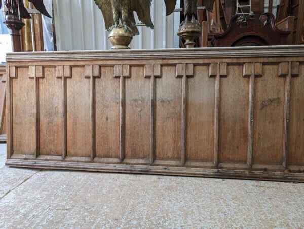 Antique Bromley Trinity Baptist Church Multi Panelled Oak Panels Fronts Panelling