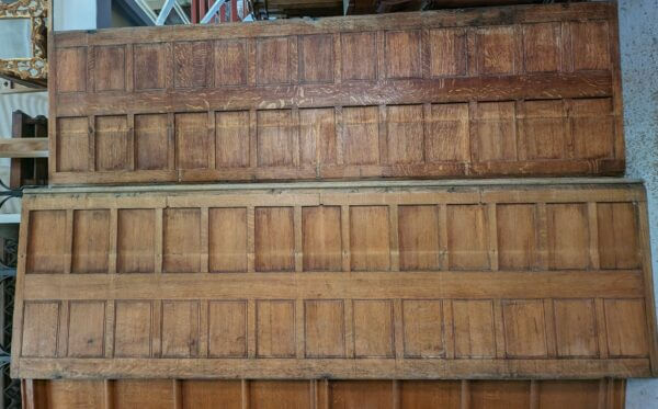 Long Oak Panels from Trinity Baptist Church Bromley Plain Panels on top of Fielded Panels