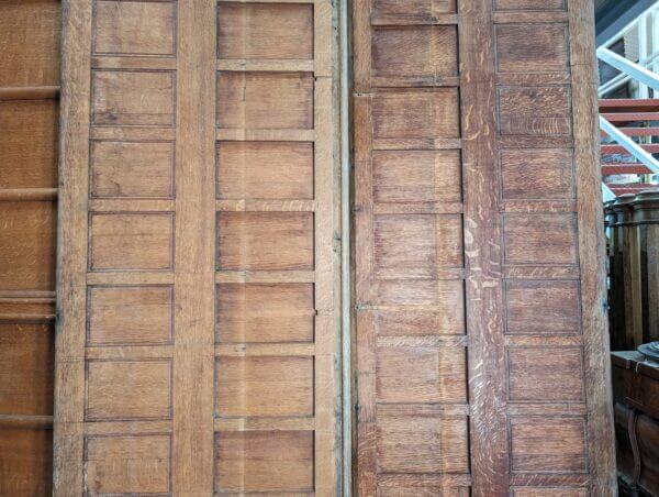 Long Oak Panels from Trinity Baptist Church Bromley Plain Panels on top of Fielded Panels