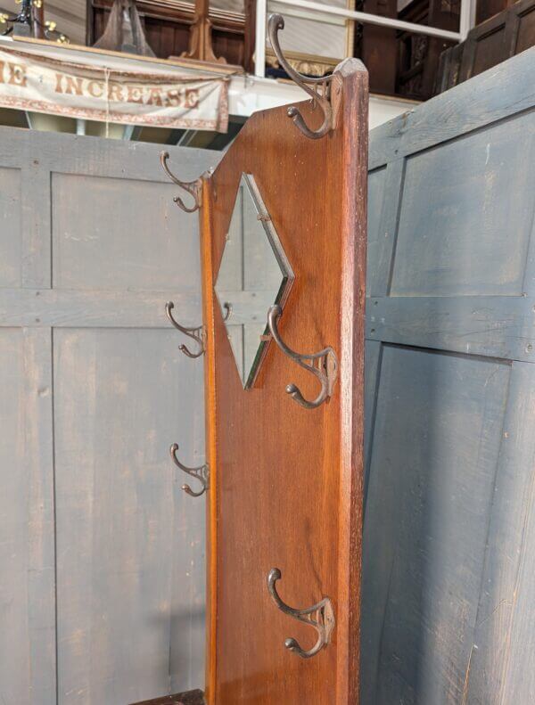 1930's Oak & Ply Vintage Hall Telephone Coat Stand Umbrella Stand Storage Chair