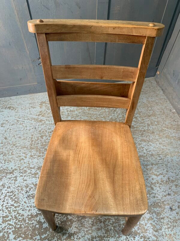 1950’s Vintage Our Lady of the Rosary Oxford Pale Elm & Beech Double Bar Church Chapel Chairs