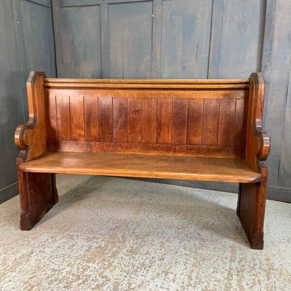 St Barnabas Norwich Oak Church Chapel Pew Bench Circa 1900