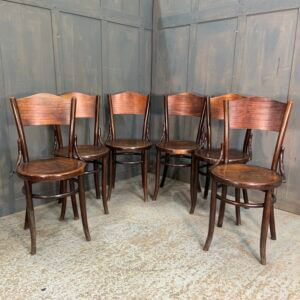1940's French Fischel Stamped Bentwood Bistro Chairs