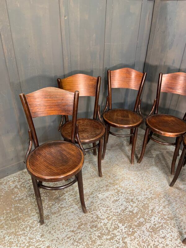 1940's French Fischel Stamped Bentwood Bistro Chairs