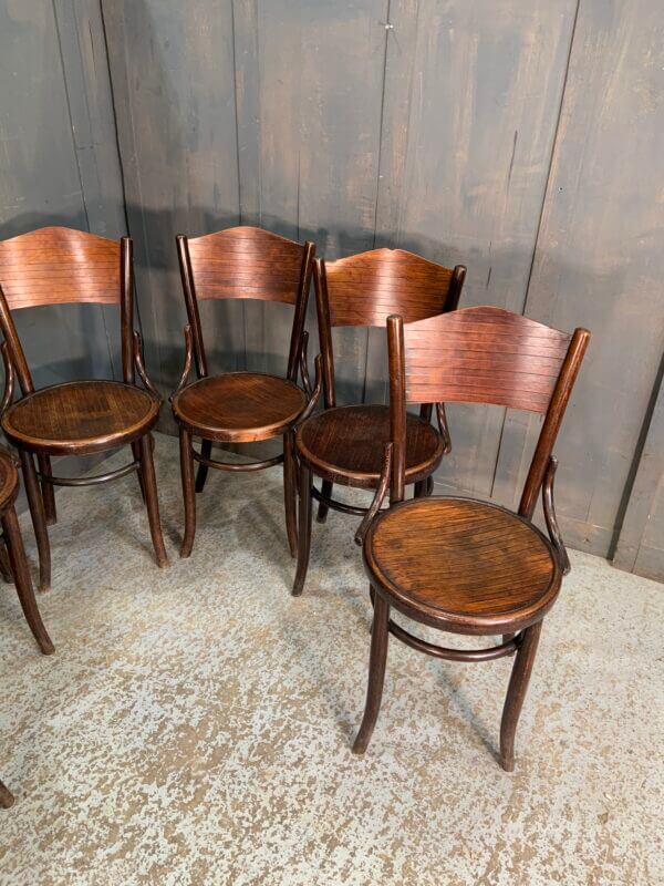 1940's French Fischel Stamped Bentwood Bistro Chairs