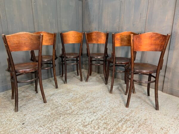 1940's French Fischel Stamped Bentwood Bistro Chairs