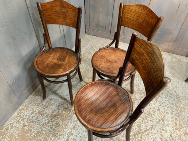 1940's French Fischel Stamped Bentwood Bistro Chairs