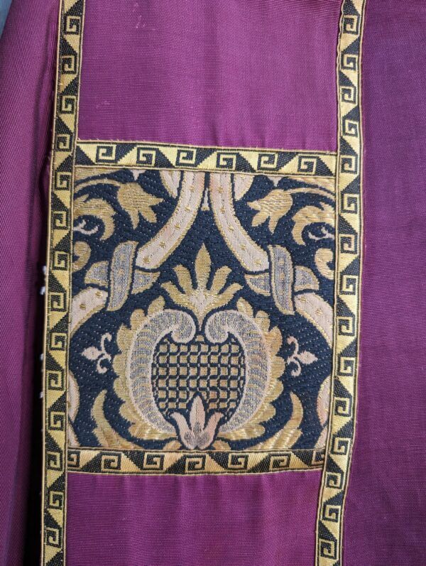 Heavy 1940's Vintage Purple & Gold Cope from St Mary's Penzance in need of Collar Repair