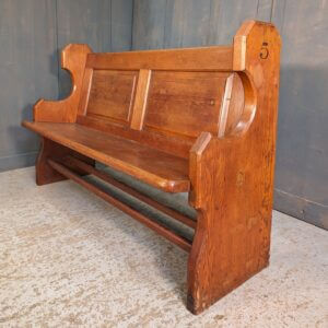 East End of London Antique Deal Church Benches Pews from Hainult Baptist Church