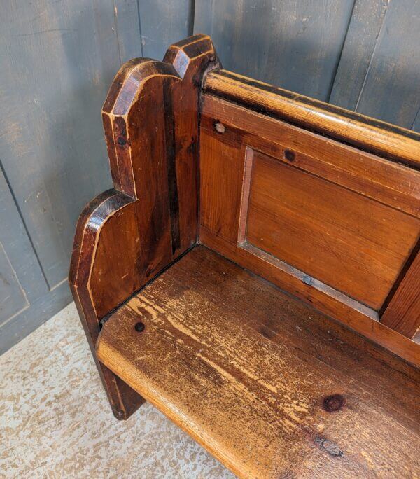 Victorian Panel Back Pine Pews with Curved Ends from St Nicholas Great Bookham