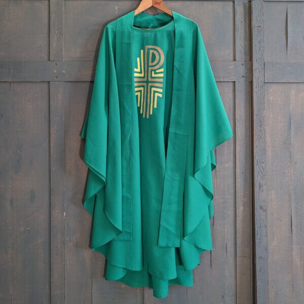 Emerald Green Slabbink Chasuble with Matching Stole