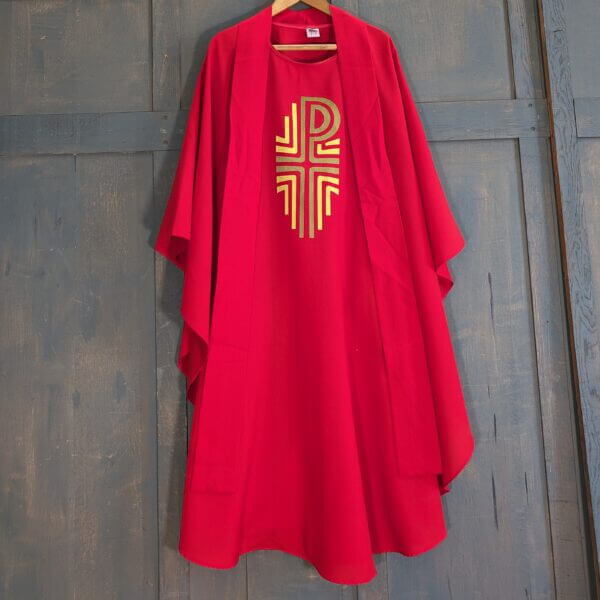 Red Slabbink Chasuble With Matching Stole