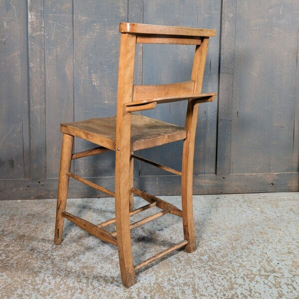 Simple 'Bible Shelf' Post-War Elm & Beech Church Chapel Chairs