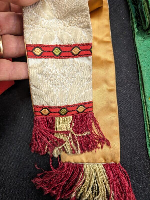 Mixed Group of 1940's - 1980's Stoles Red/Cream/Green/Black