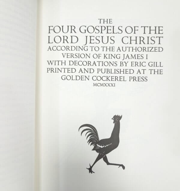 Special Boxed 2018 Edition of The Four Gospels with Engravings by Eric Gill