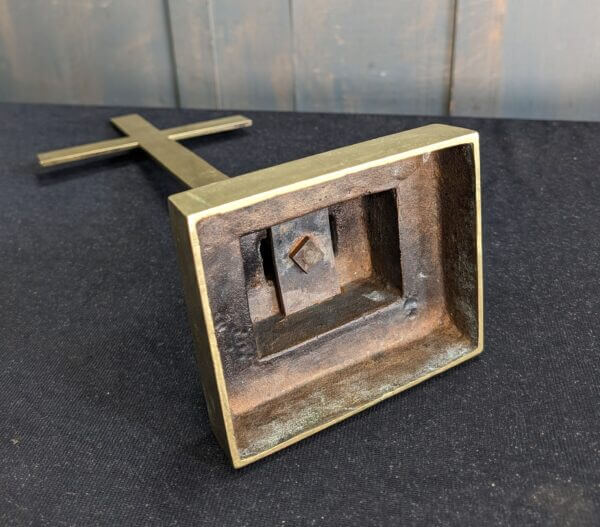 Solid Brass 1930's Vintage Plain Altar Cross