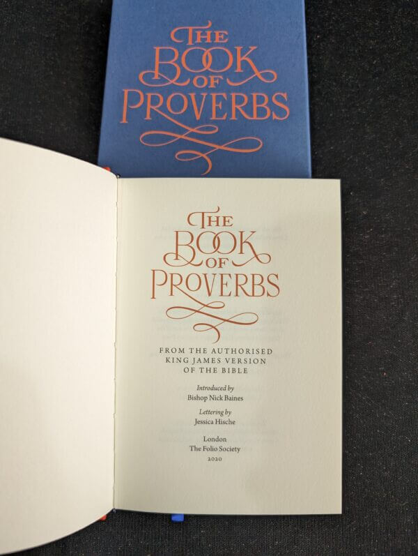 A Rare and Lovely Small Book The Book Of Proverbs From The King James Bible In Publishers Slip Case