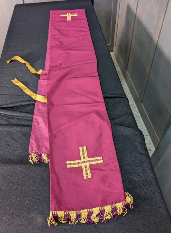 Purple and Gold Silk Lined Humeral Veil Priest's Garment