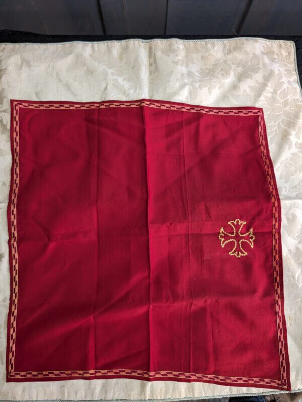 Sixteen Large Square Of Mostly Silk Religious Eccleisistical Church Material - 'Veils'