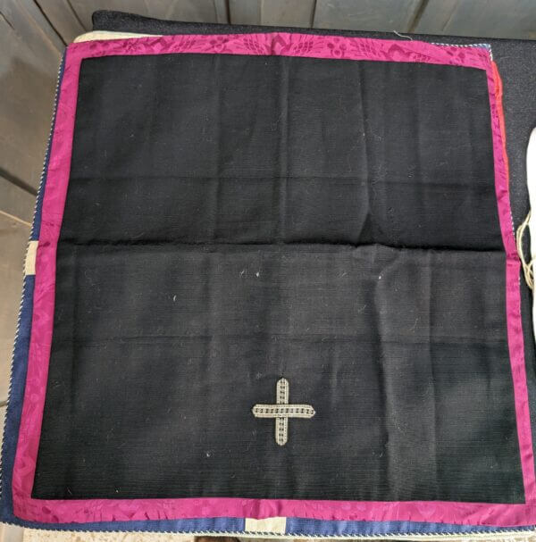 Sixteen Large Square Of Mostly Silk Religious Eccleisistical Church Material - 'Veils'