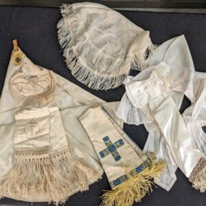 Assorted Antique and Vintage Religious Church Ecclesiastical Neckerchiefs and Tabernacle Covers