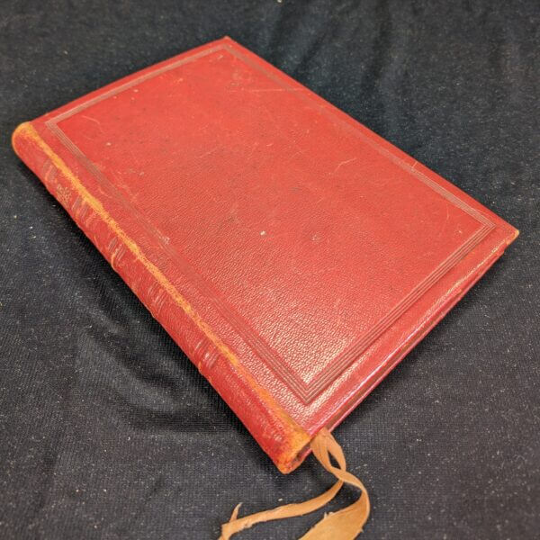 Nice Antique Red Leather Bound Altar Service Book By Cambridge U.P