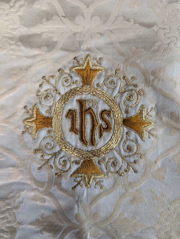 Two Nice Example of Vintage Ecclesiastical Embroidery For Upcycling