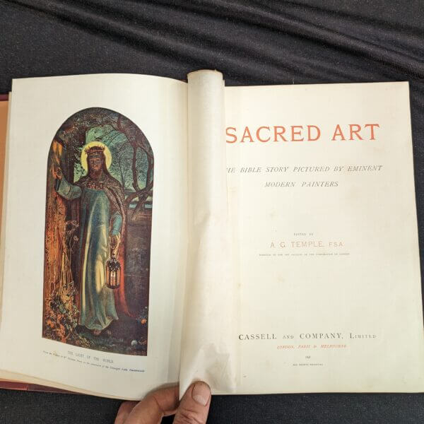 'Sacred Art' A Pre-Raphaelite Heavy Interpretation of the Bible in Paintings pubished in 1898 by Cassell