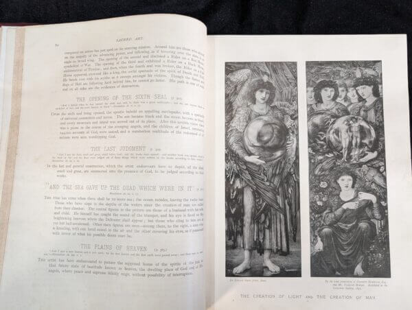 'Sacred Art' A Pre-Raphaelite Heavy Interpretation of the Bible in Paintings pubished in 1898 by Cassell